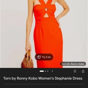Torn by Ronny Kobo Strapless Red Dress